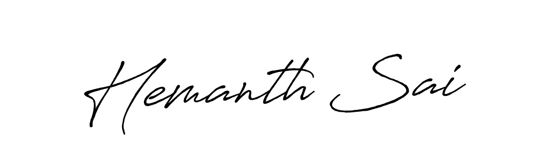 How to make Hemanth Sai signature? Antro_Vectra_Bolder is a professional autograph style. Create handwritten signature for Hemanth Sai name. Hemanth Sai signature style 7 images and pictures png