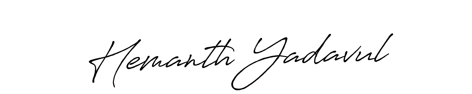You should practise on your own different ways (Antro_Vectra_Bolder) to write your name (Hemanth Yadavul) in signature. don't let someone else do it for you. Hemanth Yadavul signature style 7 images and pictures png