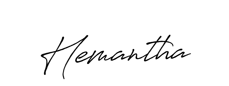 Design your own signature with our free online signature maker. With this signature software, you can create a handwritten (Antro_Vectra_Bolder) signature for name Hemantha. Hemantha signature style 7 images and pictures png