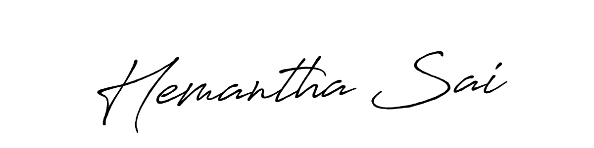 Hemantha Sai stylish signature style. Best Handwritten Sign (Antro_Vectra_Bolder) for my name. Handwritten Signature Collection Ideas for my name Hemantha Sai. Hemantha Sai signature style 7 images and pictures png