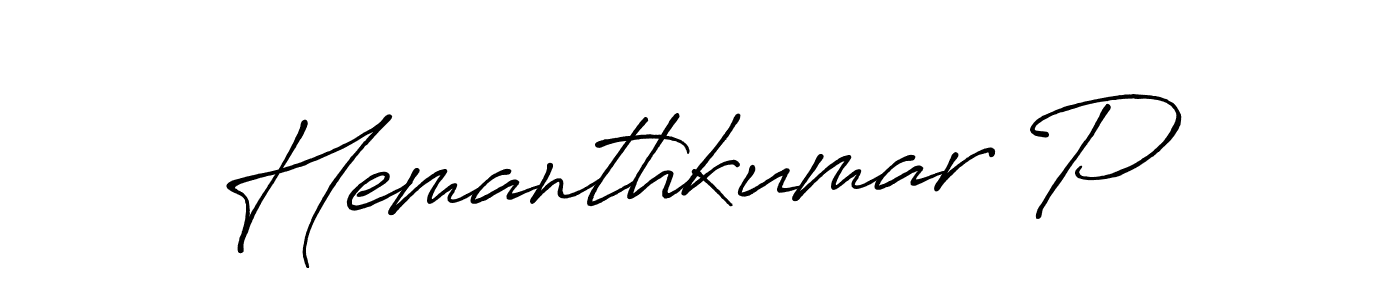 Make a beautiful signature design for name Hemanthkumar P. Use this online signature maker to create a handwritten signature for free. Hemanthkumar P signature style 7 images and pictures png