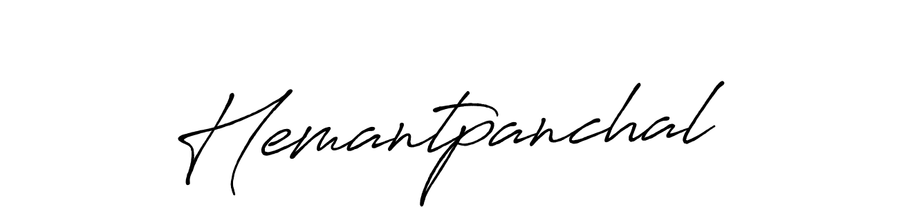 Design your own signature with our free online signature maker. With this signature software, you can create a handwritten (Antro_Vectra_Bolder) signature for name Hemantpanchal. Hemantpanchal signature style 7 images and pictures png