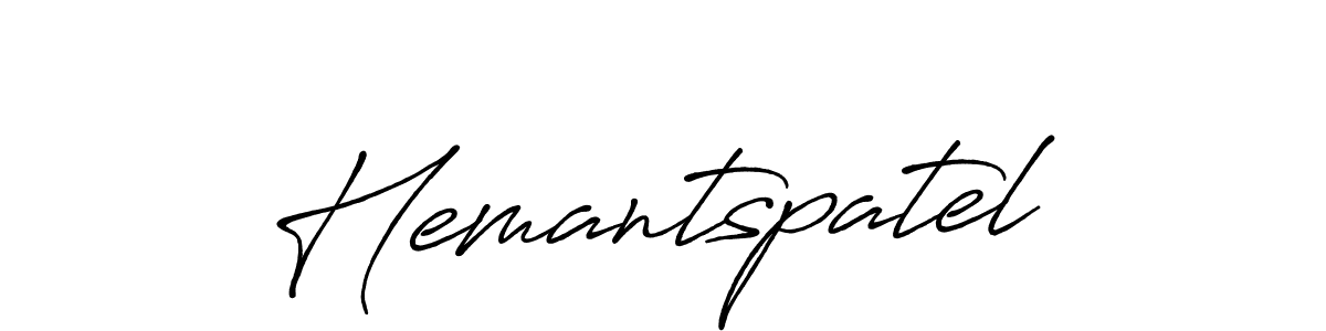 Hemantspatel stylish signature style. Best Handwritten Sign (Antro_Vectra_Bolder) for my name. Handwritten Signature Collection Ideas for my name Hemantspatel. Hemantspatel signature style 7 images and pictures png
