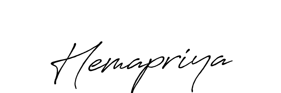 Design your own signature with our free online signature maker. With this signature software, you can create a handwritten (Antro_Vectra_Bolder) signature for name Hemapriya. Hemapriya signature style 7 images and pictures png
