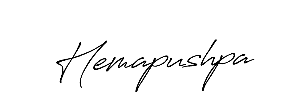 How to make Hemapushpa name signature. Use Antro_Vectra_Bolder style for creating short signs online. This is the latest handwritten sign. Hemapushpa signature style 7 images and pictures png