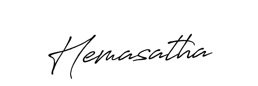 Use a signature maker to create a handwritten signature online. With this signature software, you can design (Antro_Vectra_Bolder) your own signature for name Hemasatha. Hemasatha signature style 7 images and pictures png