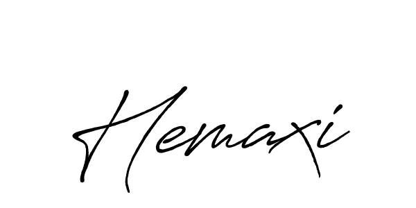 Also we have Hemaxi name is the best signature style. Create professional handwritten signature collection using Antro_Vectra_Bolder autograph style. Hemaxi signature style 7 images and pictures png