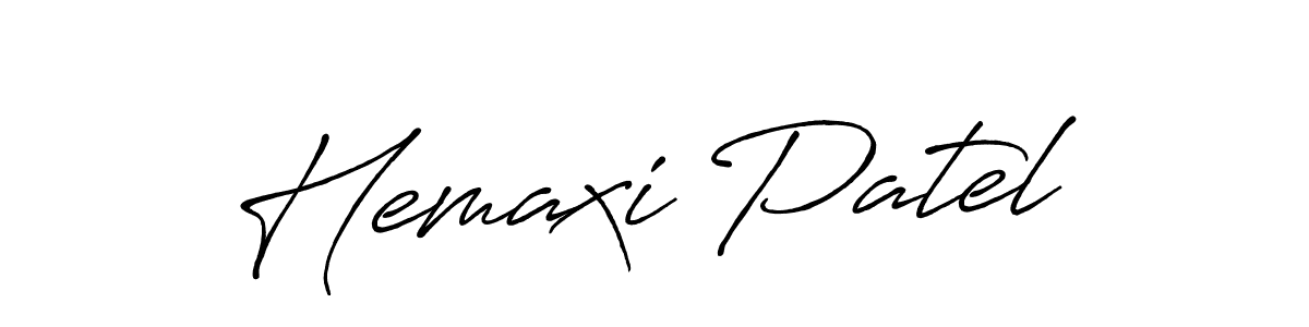 How to make Hemaxi Patel signature? Antro_Vectra_Bolder is a professional autograph style. Create handwritten signature for Hemaxi Patel name. Hemaxi Patel signature style 7 images and pictures png