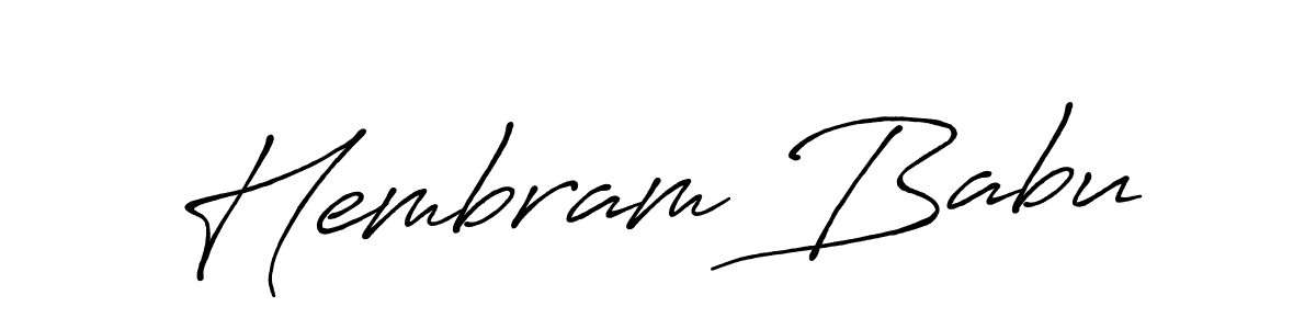 You should practise on your own different ways (Antro_Vectra_Bolder) to write your name (Hembram Babu) in signature. don't let someone else do it for you. Hembram Babu signature style 7 images and pictures png