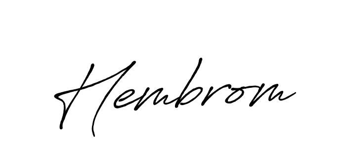 How to make Hembrom signature? Antro_Vectra_Bolder is a professional autograph style. Create handwritten signature for Hembrom name. Hembrom signature style 7 images and pictures png