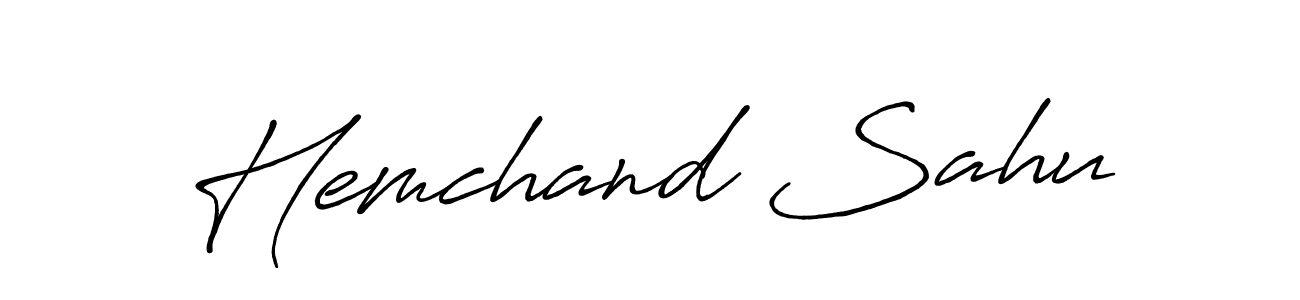 Antro_Vectra_Bolder is a professional signature style that is perfect for those who want to add a touch of class to their signature. It is also a great choice for those who want to make their signature more unique. Get Hemchand Sahu name to fancy signature for free. Hemchand Sahu signature style 7 images and pictures png