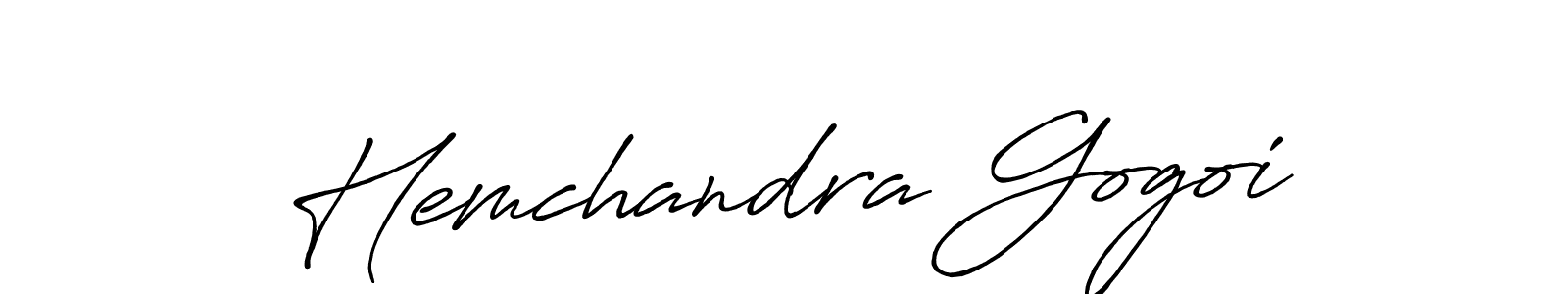 Antro_Vectra_Bolder is a professional signature style that is perfect for those who want to add a touch of class to their signature. It is also a great choice for those who want to make their signature more unique. Get Hemchandra Gogoi name to fancy signature for free. Hemchandra Gogoi signature style 7 images and pictures png