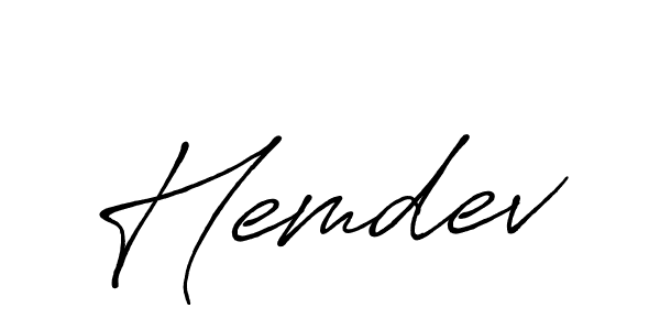 Once you've used our free online signature maker to create your best signature Antro_Vectra_Bolder style, it's time to enjoy all of the benefits that Hemdev name signing documents. Hemdev signature style 7 images and pictures png