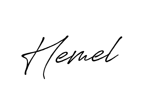 Also You can easily find your signature by using the search form. We will create Hemel name handwritten signature images for you free of cost using Antro_Vectra_Bolder sign style. Hemel signature style 7 images and pictures png