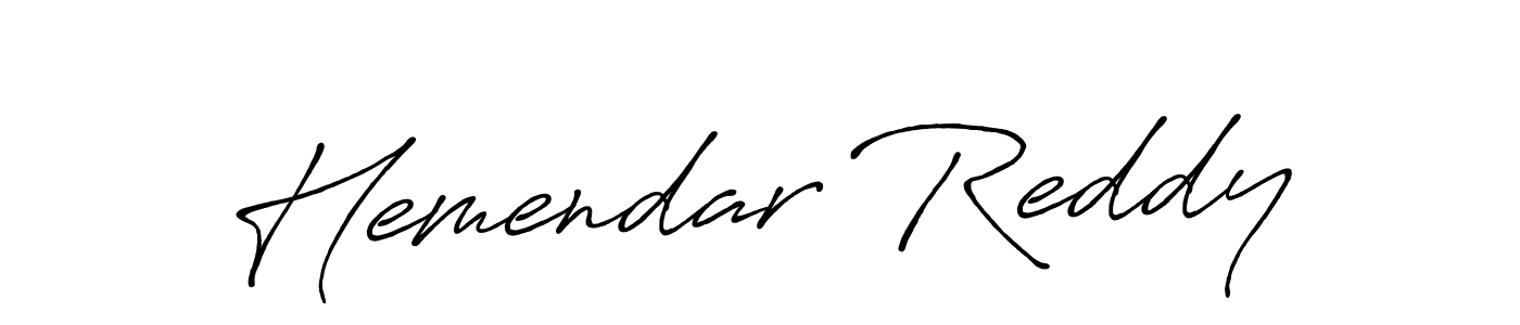 Hemendar Reddy stylish signature style. Best Handwritten Sign (Antro_Vectra_Bolder) for my name. Handwritten Signature Collection Ideas for my name Hemendar Reddy. Hemendar Reddy signature style 7 images and pictures png