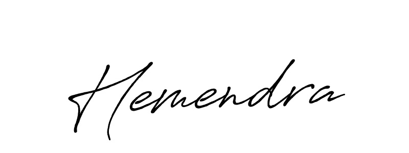 Create a beautiful signature design for name Hemendra. With this signature (Antro_Vectra_Bolder) fonts, you can make a handwritten signature for free. Hemendra signature style 7 images and pictures png