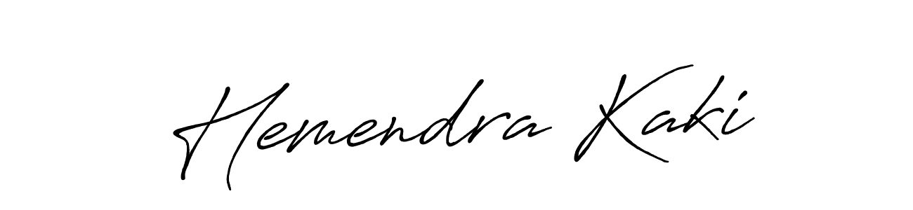 How to make Hemendra Kaki name signature. Use Antro_Vectra_Bolder style for creating short signs online. This is the latest handwritten sign. Hemendra Kaki signature style 7 images and pictures png