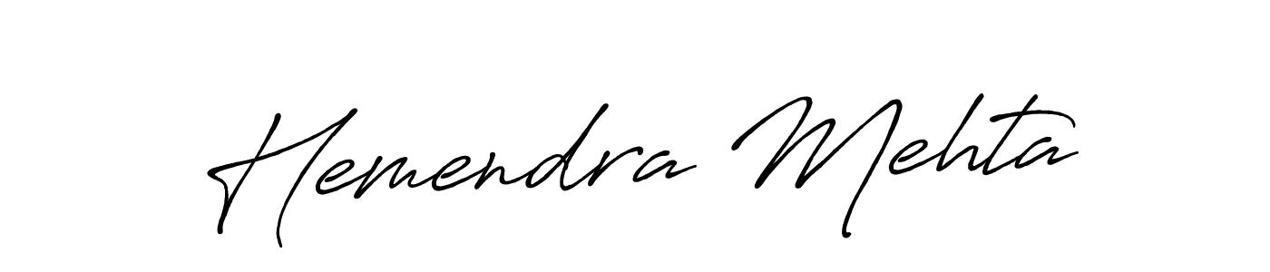 Hemendra Mehta stylish signature style. Best Handwritten Sign (Antro_Vectra_Bolder) for my name. Handwritten Signature Collection Ideas for my name Hemendra Mehta. Hemendra Mehta signature style 7 images and pictures png