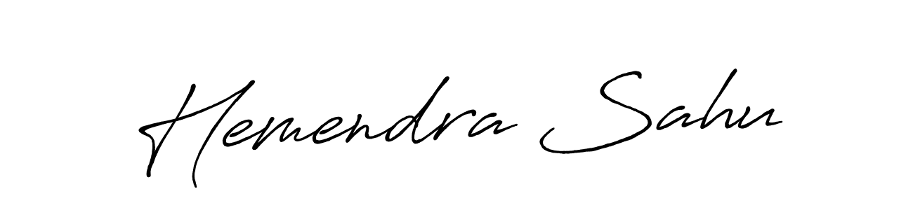 Hemendra Sahu stylish signature style. Best Handwritten Sign (Antro_Vectra_Bolder) for my name. Handwritten Signature Collection Ideas for my name Hemendra Sahu. Hemendra Sahu signature style 7 images and pictures png