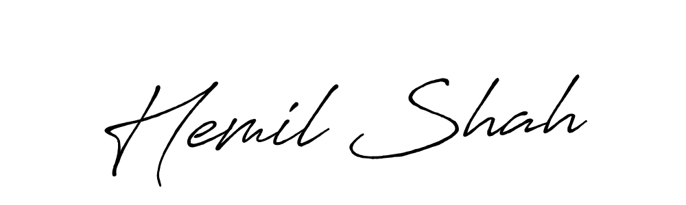 Once you've used our free online signature maker to create your best signature Antro_Vectra_Bolder style, it's time to enjoy all of the benefits that Hemil Shah name signing documents. Hemil Shah signature style 7 images and pictures png