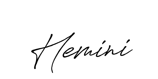 Hemini stylish signature style. Best Handwritten Sign (Antro_Vectra_Bolder) for my name. Handwritten Signature Collection Ideas for my name Hemini. Hemini signature style 7 images and pictures png