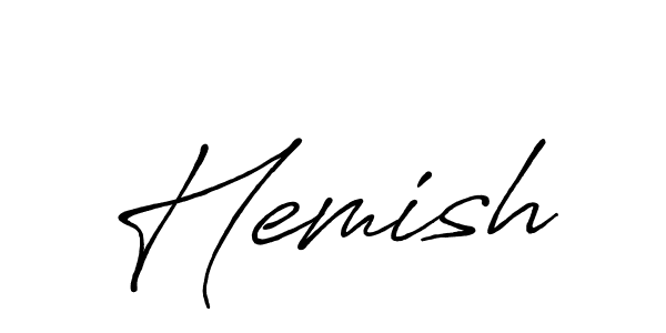 Design your own signature with our free online signature maker. With this signature software, you can create a handwritten (Antro_Vectra_Bolder) signature for name Hemish. Hemish signature style 7 images and pictures png