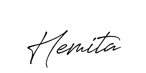 Make a beautiful signature design for name Hemita. With this signature (Antro_Vectra_Bolder) style, you can create a handwritten signature for free. Hemita signature style 7 images and pictures png