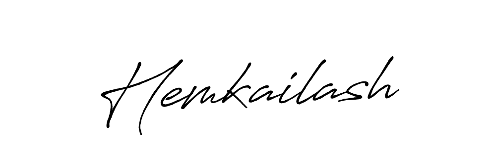 Design your own signature with our free online signature maker. With this signature software, you can create a handwritten (Antro_Vectra_Bolder) signature for name Hemkailash. Hemkailash signature style 7 images and pictures png