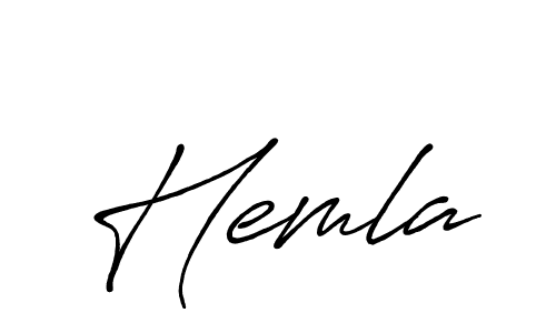 How to make Hemla signature? Antro_Vectra_Bolder is a professional autograph style. Create handwritten signature for Hemla name. Hemla signature style 7 images and pictures png