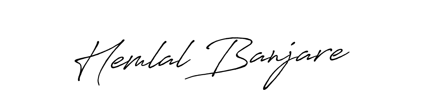 Design your own signature with our free online signature maker. With this signature software, you can create a handwritten (Antro_Vectra_Bolder) signature for name Hemlal Banjare. Hemlal Banjare signature style 7 images and pictures png