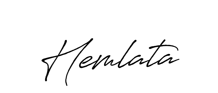 Create a beautiful signature design for name Hemlata. With this signature (Antro_Vectra_Bolder) fonts, you can make a handwritten signature for free. Hemlata signature style 7 images and pictures png