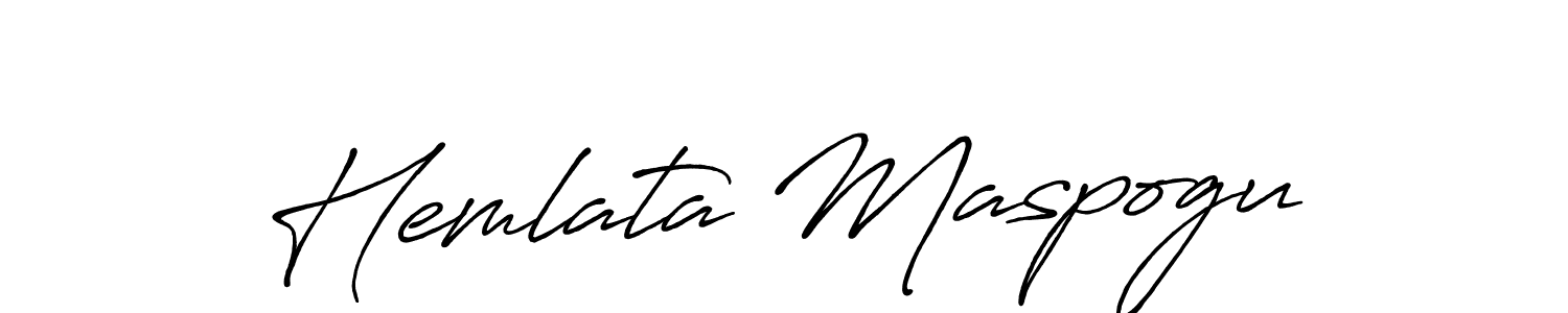 How to make Hemlata Maspogu signature? Antro_Vectra_Bolder is a professional autograph style. Create handwritten signature for Hemlata Maspogu name. Hemlata Maspogu signature style 7 images and pictures png