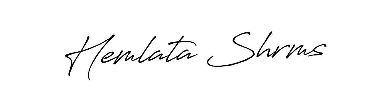 Create a beautiful signature design for name Hemlata Shrms. With this signature (Antro_Vectra_Bolder) fonts, you can make a handwritten signature for free. Hemlata Shrms signature style 7 images and pictures png