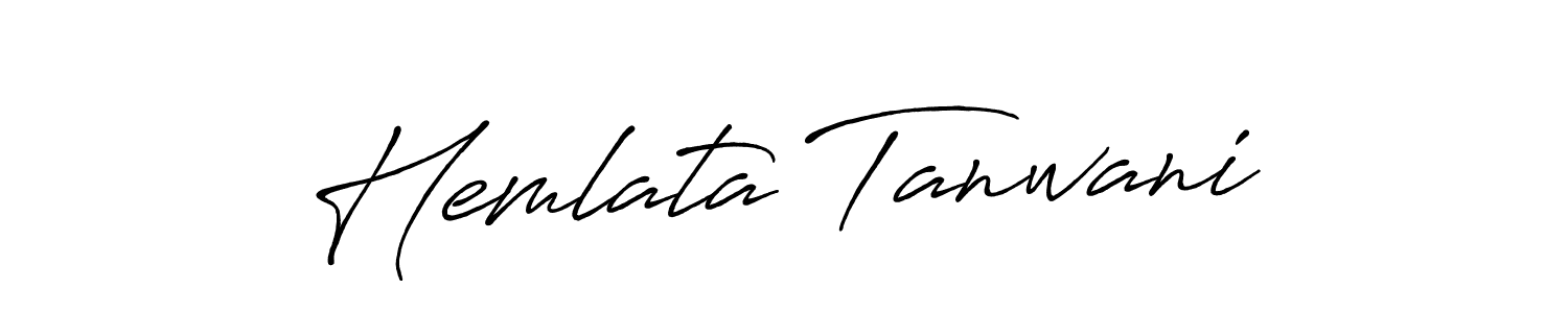 Make a beautiful signature design for name Hemlata Tanwani. With this signature (Antro_Vectra_Bolder) style, you can create a handwritten signature for free. Hemlata Tanwani signature style 7 images and pictures png