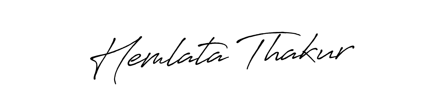 How to make Hemlata Thakur name signature. Use Antro_Vectra_Bolder style for creating short signs online. This is the latest handwritten sign. Hemlata Thakur signature style 7 images and pictures png
