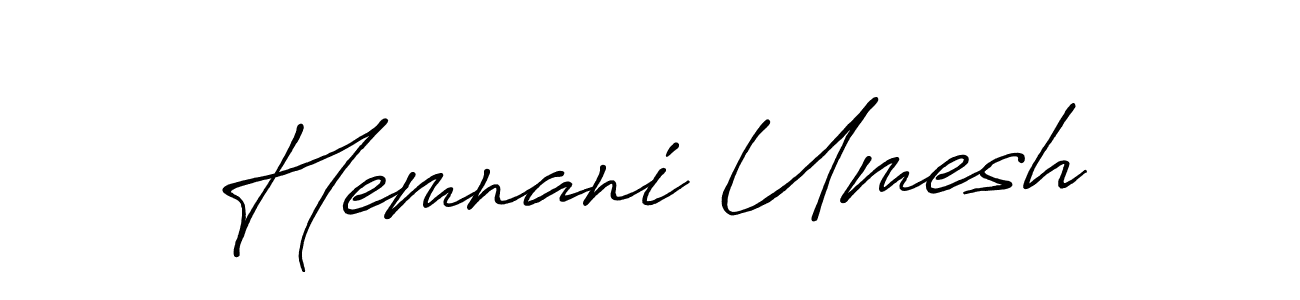 Design your own signature with our free online signature maker. With this signature software, you can create a handwritten (Antro_Vectra_Bolder) signature for name Hemnani Umesh. Hemnani Umesh signature style 7 images and pictures png