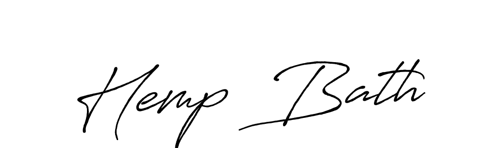 Use a signature maker to create a handwritten signature online. With this signature software, you can design (Antro_Vectra_Bolder) your own signature for name Hemp  Bath. Hemp  Bath signature style 7 images and pictures png