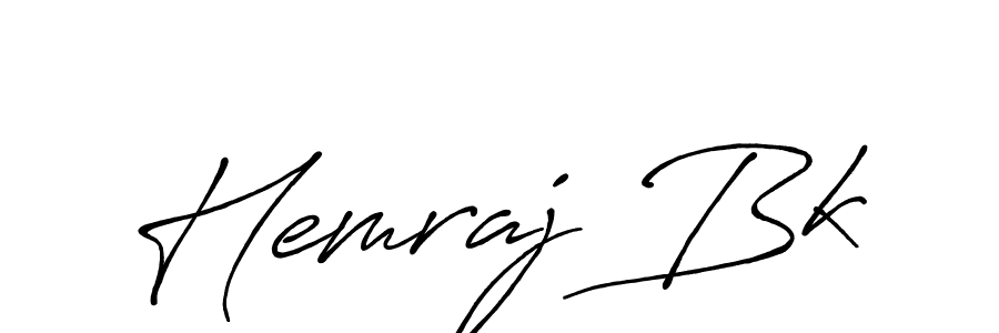 Use a signature maker to create a handwritten signature online. With this signature software, you can design (Antro_Vectra_Bolder) your own signature for name Hemraj Bk. Hemraj Bk signature style 7 images and pictures png