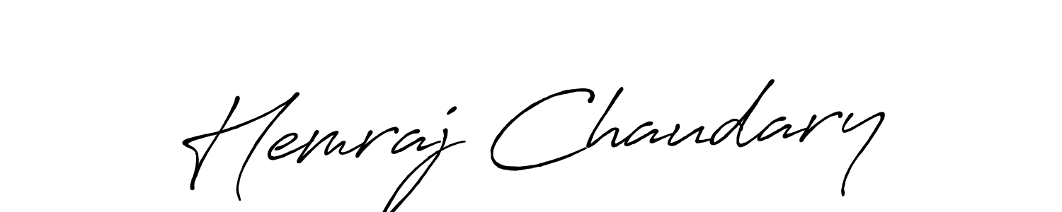 Create a beautiful signature design for name Hemraj Chaudary. With this signature (Antro_Vectra_Bolder) fonts, you can make a handwritten signature for free. Hemraj Chaudary signature style 7 images and pictures png