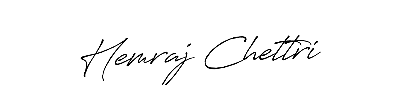 Hemraj Chettri stylish signature style. Best Handwritten Sign (Antro_Vectra_Bolder) for my name. Handwritten Signature Collection Ideas for my name Hemraj Chettri. Hemraj Chettri signature style 7 images and pictures png