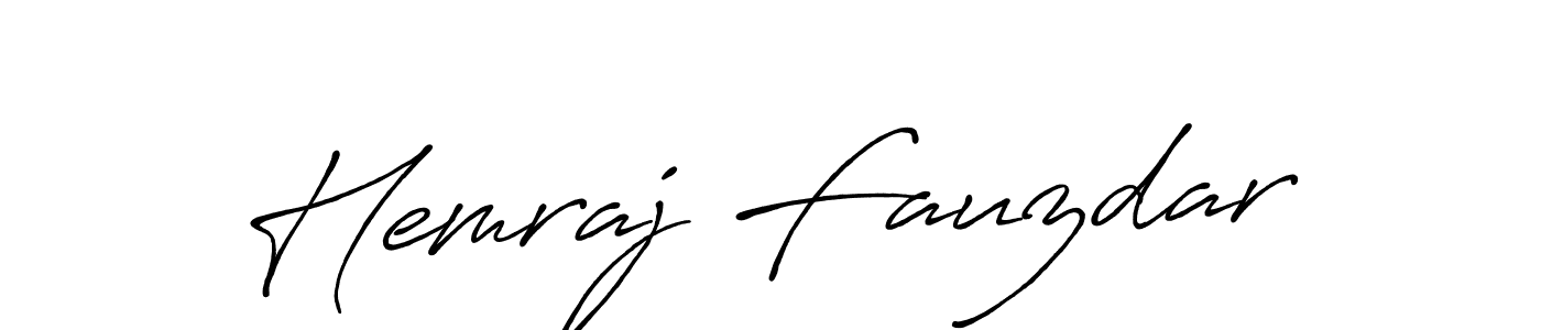 Hemraj Fauzdar stylish signature style. Best Handwritten Sign (Antro_Vectra_Bolder) for my name. Handwritten Signature Collection Ideas for my name Hemraj Fauzdar. Hemraj Fauzdar signature style 7 images and pictures png