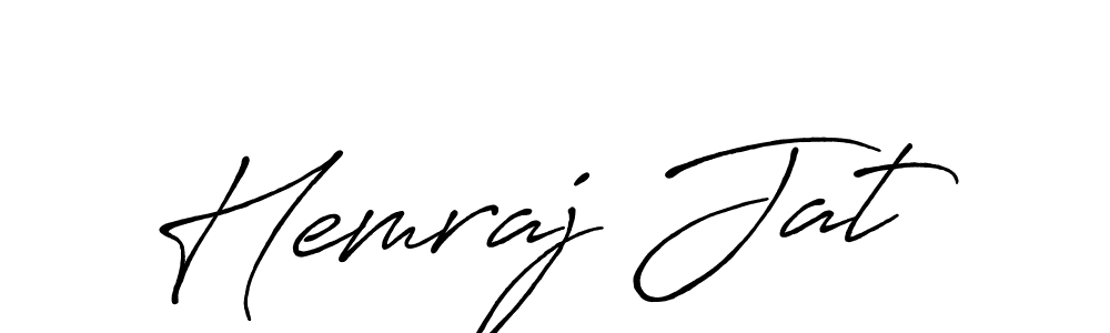 Also we have Hemraj Jat name is the best signature style. Create professional handwritten signature collection using Antro_Vectra_Bolder autograph style. Hemraj Jat signature style 7 images and pictures png