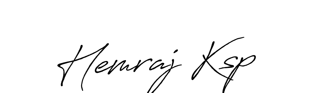 Make a beautiful signature design for name Hemraj Ksp. With this signature (Antro_Vectra_Bolder) style, you can create a handwritten signature for free. Hemraj Ksp signature style 7 images and pictures png