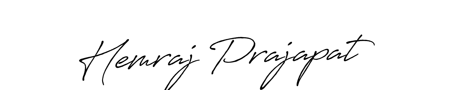 Make a beautiful signature design for name Hemraj Prajapat. With this signature (Antro_Vectra_Bolder) style, you can create a handwritten signature for free. Hemraj Prajapat signature style 7 images and pictures png