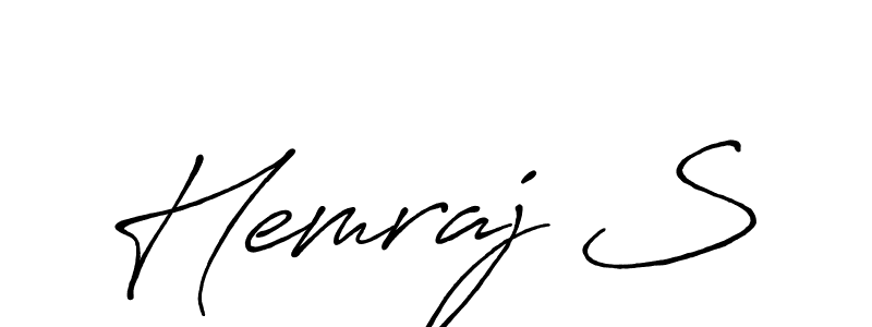 Use a signature maker to create a handwritten signature online. With this signature software, you can design (Antro_Vectra_Bolder) your own signature for name Hemraj S. Hemraj S signature style 7 images and pictures png