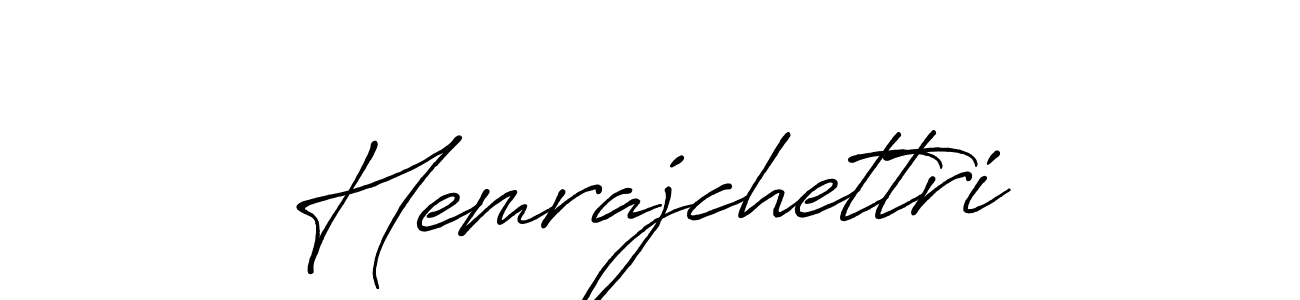 How to make Hemrajchettri name signature. Use Antro_Vectra_Bolder style for creating short signs online. This is the latest handwritten sign. Hemrajchettri signature style 7 images and pictures png