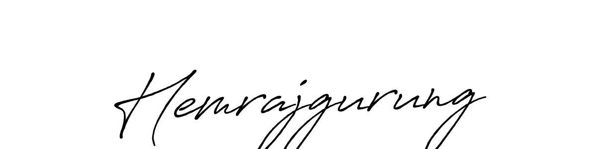 Make a beautiful signature design for name Hemrajgurung. With this signature (Antro_Vectra_Bolder) style, you can create a handwritten signature for free. Hemrajgurung signature style 7 images and pictures png