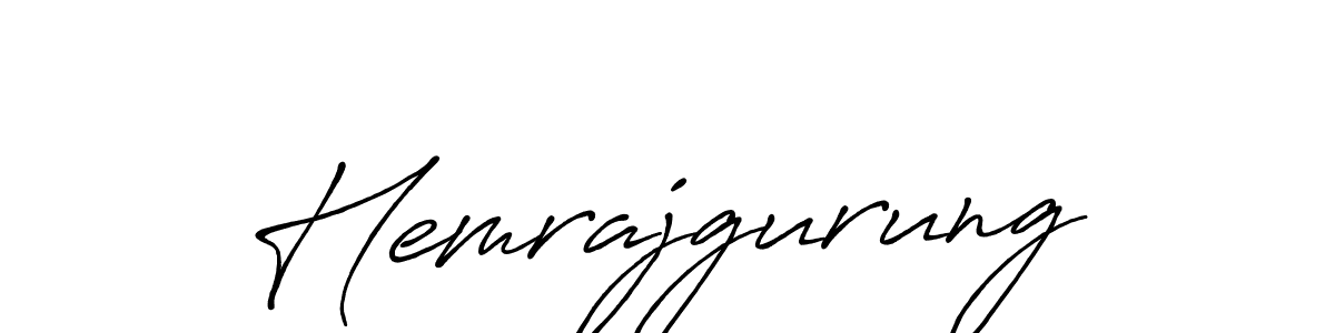 Create a beautiful signature design for name Hemrajgurung. With this signature (Antro_Vectra_Bolder) fonts, you can make a handwritten signature for free. Hemrajgurung signature style 7 images and pictures png