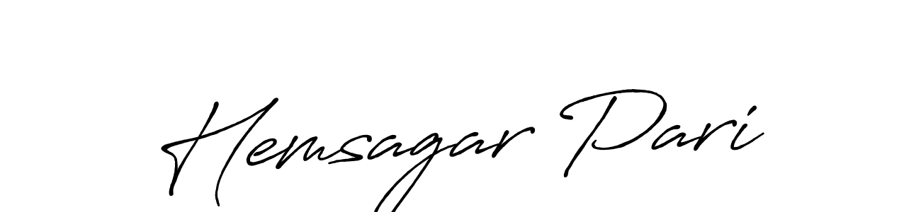 Hemsagar Pari stylish signature style. Best Handwritten Sign (Antro_Vectra_Bolder) for my name. Handwritten Signature Collection Ideas for my name Hemsagar Pari. Hemsagar Pari signature style 7 images and pictures png