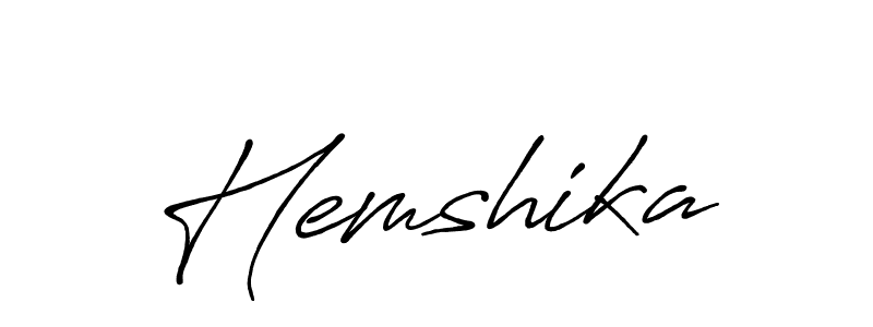 Create a beautiful signature design for name Hemshika. With this signature (Antro_Vectra_Bolder) fonts, you can make a handwritten signature for free. Hemshika signature style 7 images and pictures png